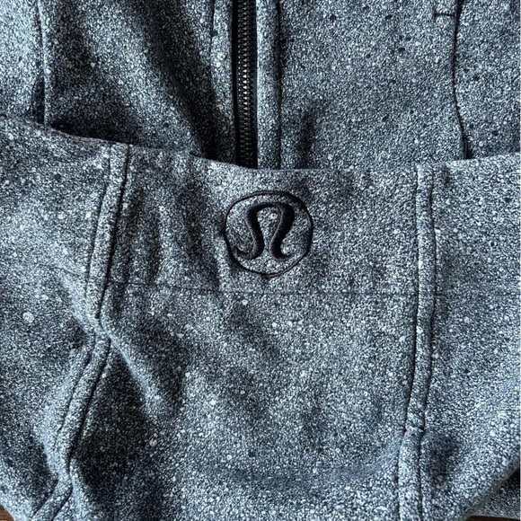 Lululemon Scuba Hoodie Light Cotton Fleece Luminesce Splatter White Black Size 2 - Picture 6 of 7